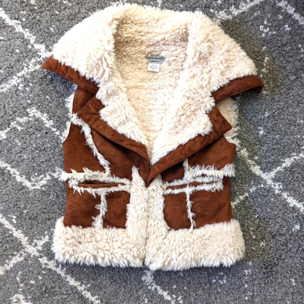 Guess- Faux Shearling Vest sz:XS